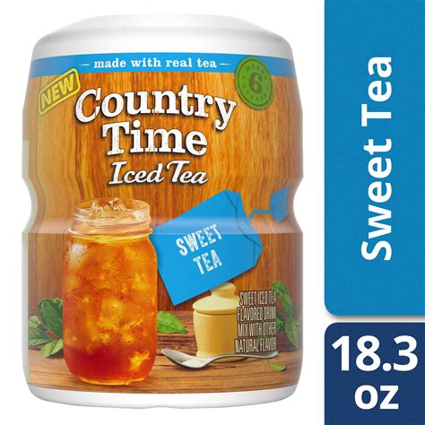 Country Time Sugar Sweetened Sweet Tea Powdered Drink Mix Low Caffeine 183 Oz Jar Walmart