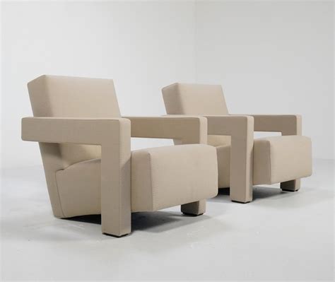 pair  utrecht  lounge chairs  gerrit rietveld  cassina