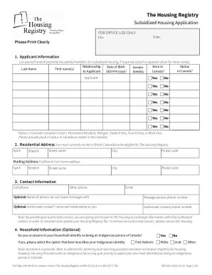 2022 2024 Form Canada Housing Registry REG 001 Fill Online Printable