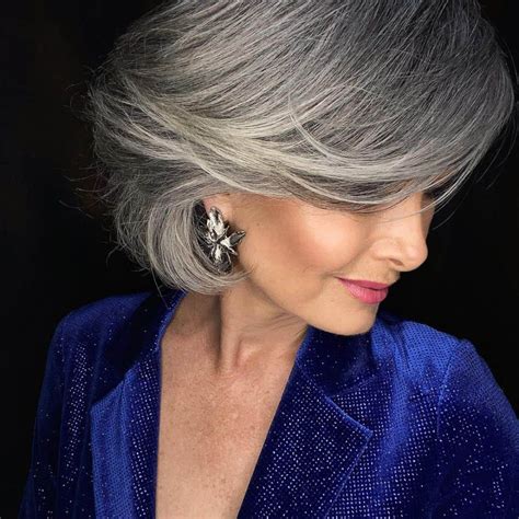 Top 30 Hairstyles For Grey Hair Over 60 2023 Update Short Grey Hair