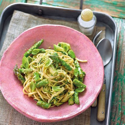 Spaghetti Met Groene Asperges En Avocadopesto Gezonde Recepten Ww