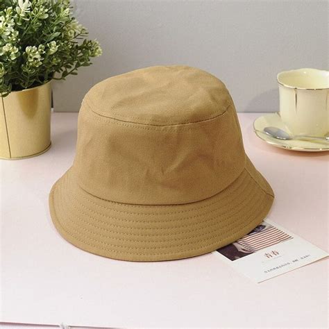 Black White Solid Bucket Hat Unisex Caps Hip Hop Gorros Men Women