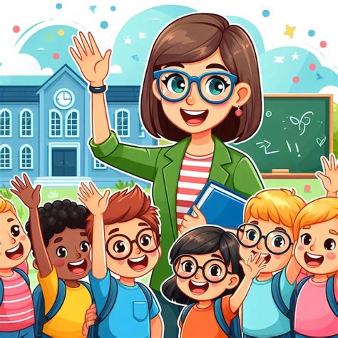 Happy Teachers Day Cartoon Animation Premium Ai Generated Image