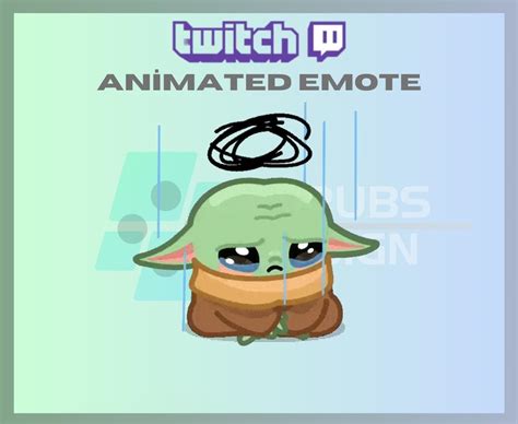 Animated Twitch Emote Baby Yoda Sad Emote Cute Emote Cry Emote