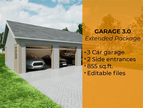 Garage Plans 20' X 31' Sq.ft. 3 Car Garage Plans - Etsy