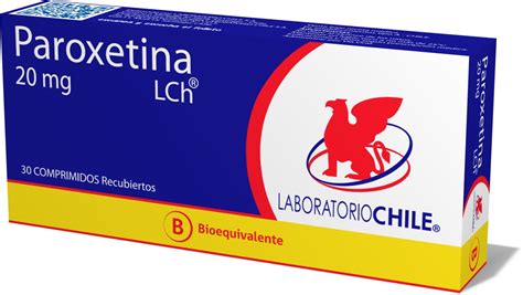 Paroxetina 10mg 30 Comprimidos - Paroxetina 20 mg 30 Comprimidos Recubiertos (B) - Laboratorio Chile | Teva