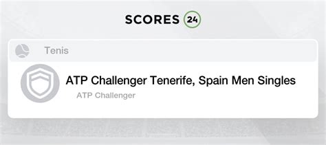 Atp Challenger Atp Challenger Tenerife Spain Men Singles Tenis