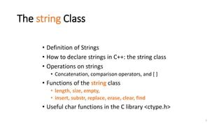 The String Class PPT