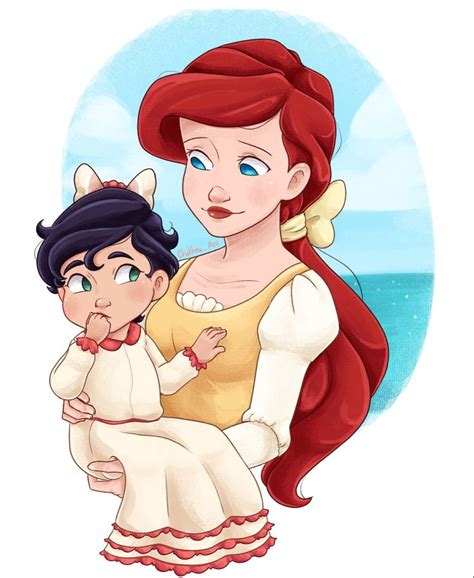 Ariel and Melody ~ ♡ | Little mermaid art, Disney fan art, Disney