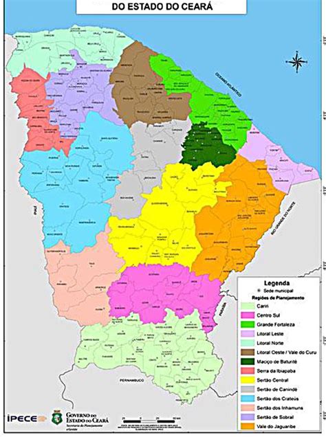 Regiões de planejamento do estado do Ceará Download Scientific Diagram