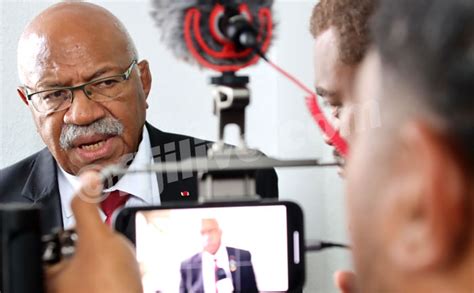 Prime Minister Sitiveni Rabuka outside the Parliament Complex