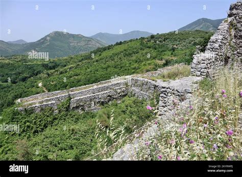 Mercato San Severino Panorama Dalla Prima Cinta Muraria Del Castello