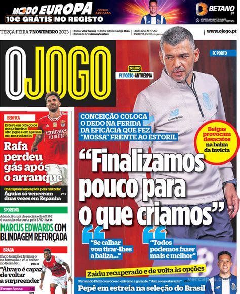 Fora De Jogo Capas Concei O E O Jogo Do Fc Porto Na Champions A