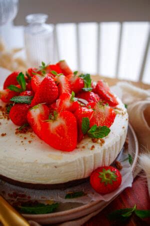 Plattekaastaart Met Aardbeien Elien S Cuisine