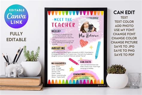 Meet The Teacher Template Canva NBKomputer