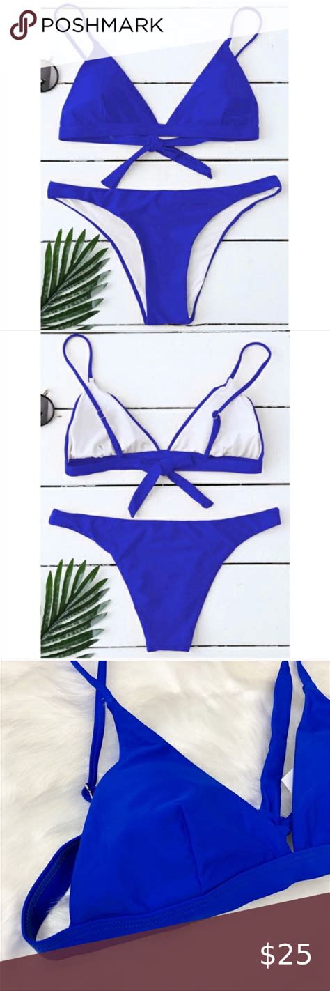 Zaful Vibrant Royal Blue Bikini Set In Blue Bikini Set Royal