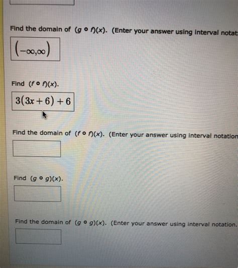 Solved Consider The Following Functions F X 3x 6 G X