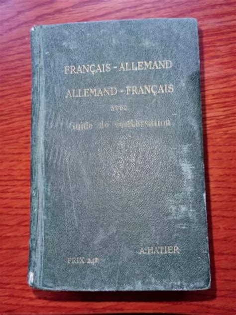 Ancien Dictionnaire Francais Allemand Guide Conversation Wwii Ed