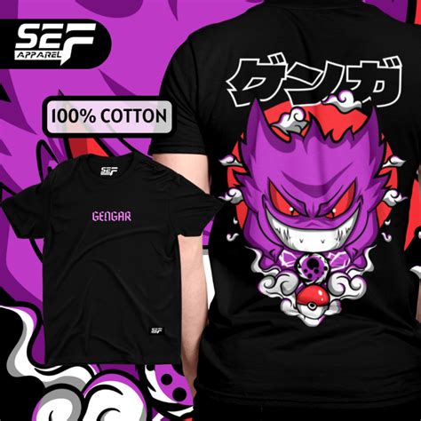 SEF Apparel Anime T Shirt Series Pokemon Gengar T Shirt 100 Cotton