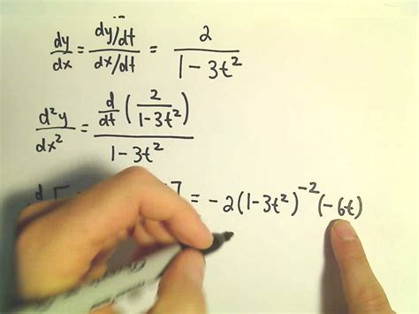 Derivatives Of Parametric Equations Another Example 2 Second