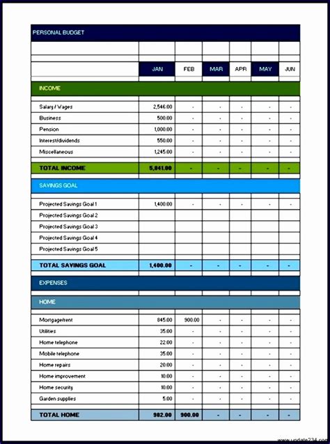 6 Budget Template Excel 2010 - Excel Templates