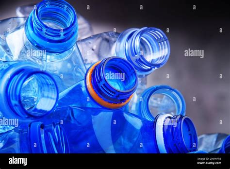 Composition With Empty Mineral Water Bottles Plastic Waste Stock Photo