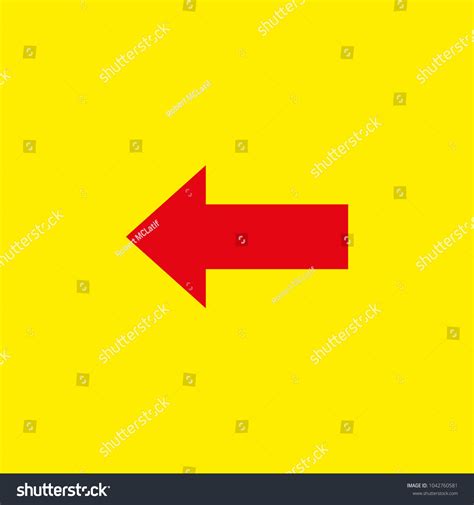 Red Arrow Lefticon Stock Vector (Royalty Free) 1042760581 | Shutterstock