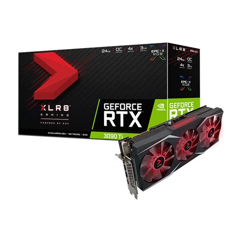 Pny Geforce Rtx 3090 Ti 24gb Xlr8 Gaming Uprising Epic X Rgb Overclocked Triple Fan