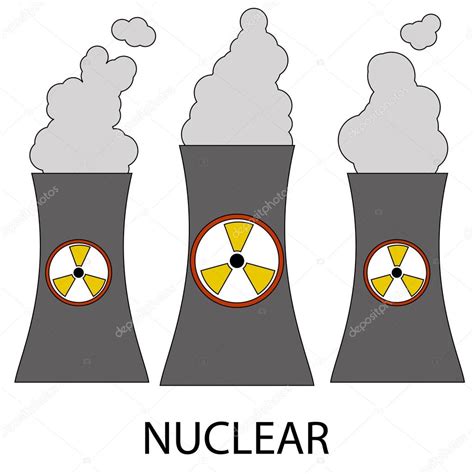 Icono De Planta De Energ A Nuclear Aislado Vector De Stock Zozu