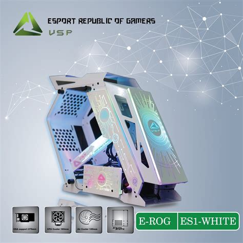 Vỏ Case Máy Tính VSP E ROG ES1 MÀU TRẮNG Gaming HolCim Kênh Xây