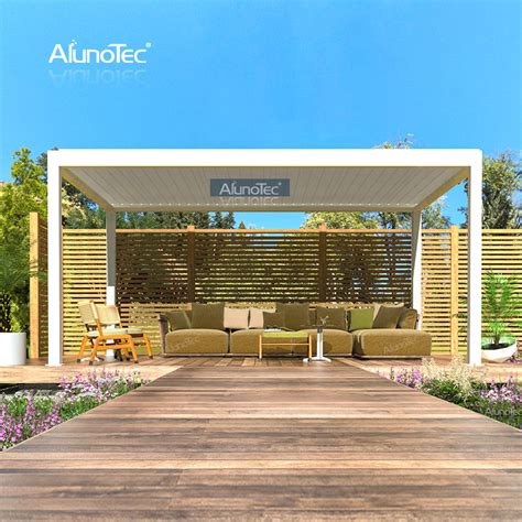 Alunotec Motorized Louvre Roof Gazebo Louver Canopy Electric Roof Kits