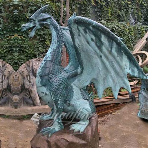 Outdoor Metal Bronze Dragon Gargoyles Statues Water Garden Features for Sale BOK-620-You Fine ...