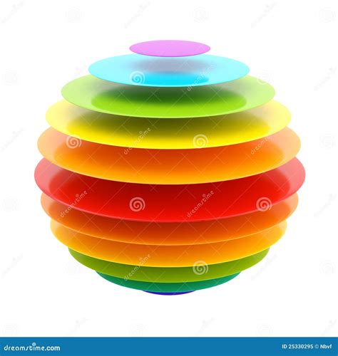 Abstract Layer Rainbow Colored Sphere Royalty Free Stock Photo Image