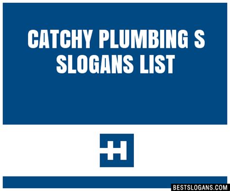 100 Catchy Plumbing S Slogans 2024 Generator Phrases Taglines