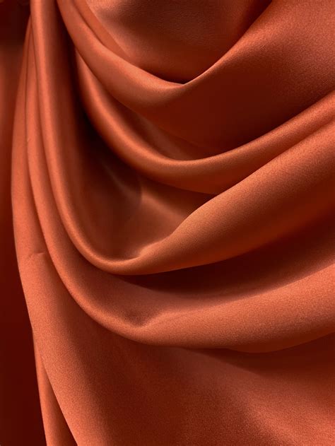 Copper Pure Mulberry Silk Fabric Momme Silk By The Etsy