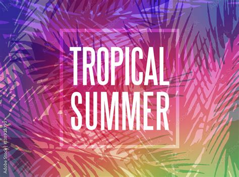 Tropical summer background Stock Vector | Adobe Stock