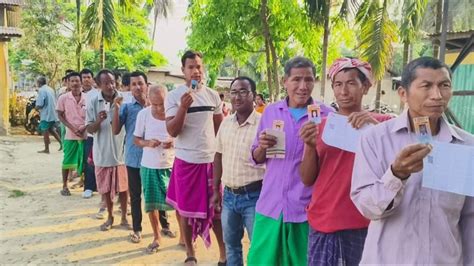 Assam Lok Sabha Elections Per Cent Voter Turnout Till Pm