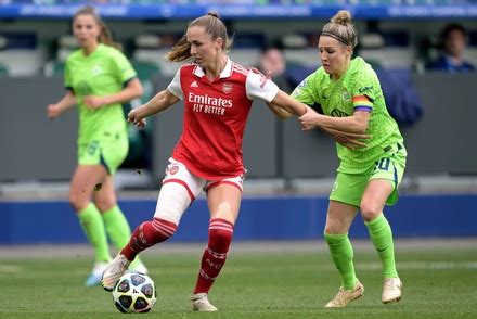 Wolfsburg Stina Blackstenius Arsenal Wfc Celebrates Editorial Stock