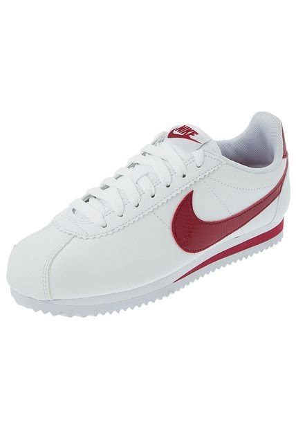 Tenis Lifestyle Blanco Rojo Nike Wmns Classic Cortez Leather Compra