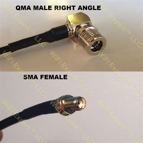 Lmr Qma Male Angle To Sma Female Coaxial Rf Pigtail Cable Rf