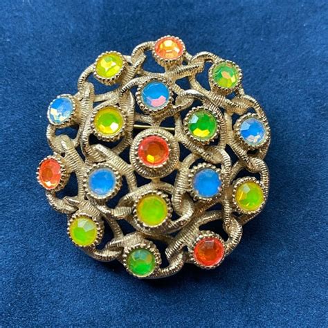 Sarah Coventry Jewelry Vintage Sarah Coventry Multi Colored Gold