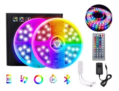 Tira De Luces Led Con Bluetooth Y Control Remoto M De Luz Mercadolibre