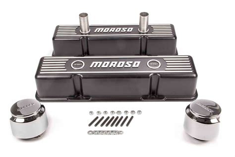 Moroso 68371 Valve Cover Sbc Cast Blk 1 W2 Br