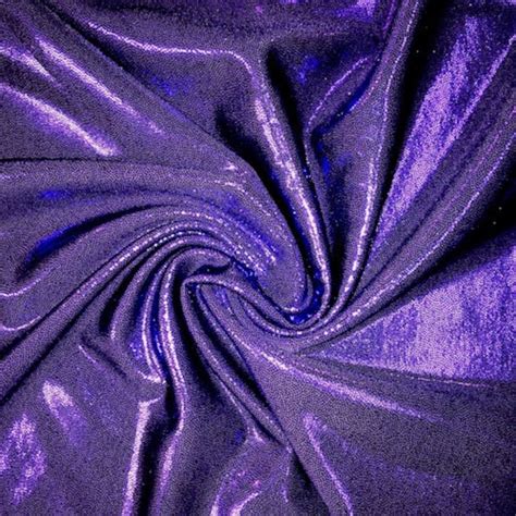 Purple Mystique Metallic Spandex Fabric By The Yard Etsy