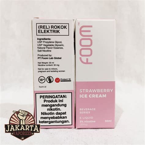 Jual Salt Foom Strawberry Ice Cream Saltnic Ml Mg By Foom