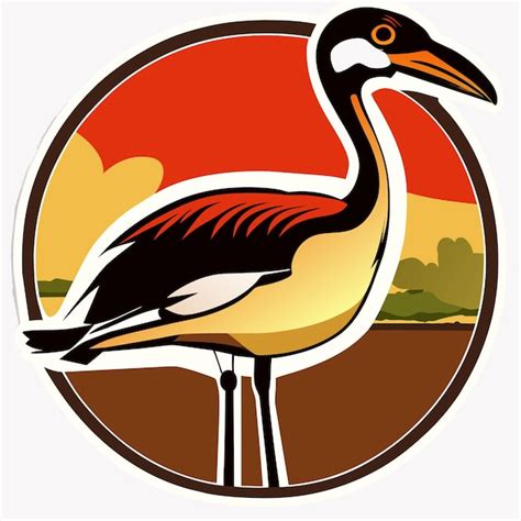 Premium Vector Cartoon African Jacana Sticker Illustration