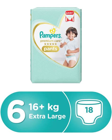 Pampers Premium Care Pants Diapers Size 6 Extra Large 16kg Carry Pack