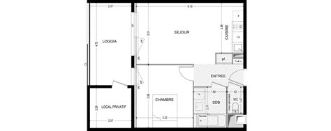 Plan Appartement T2 De 42 00 M² Neuf à Agde Résidence « Baie Des