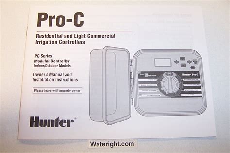 Hunter Sprinkler Instruction Manual