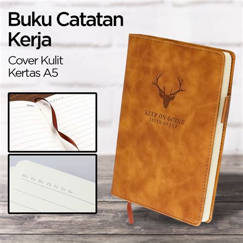 Jual Buku Catatan Agenda Planner Notebook Cover Kulit Sintetis A5